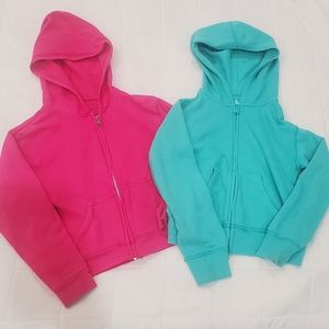 Two Zip Up Hoodies